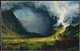 Albert Bierstadt Canvas Paintings - Storm In The Mountains